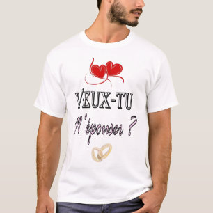 T-shirt Demande en mariage - Veux-tu m'épouser ?