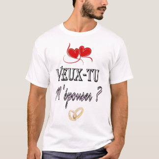 T-shirt Demande en mariage - Veux-tu m'épouser ?