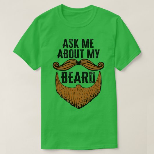 T-shirt Demandez-moi à propos de ma barbe Funny Beard bébé (Design devant)