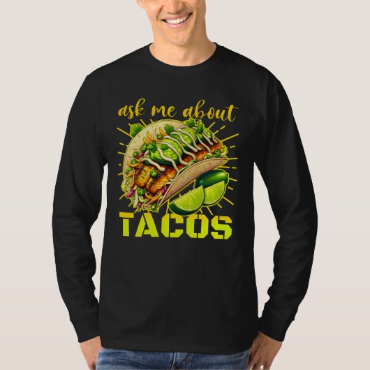 T-shirt demandez-moi des tacos (Devant)