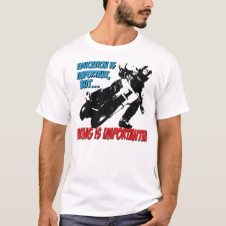 T-shirt d'emballage et d'éducation de moto