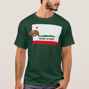 T-shirt Déménager Dans L'Idaho Quitter La Californie Drôle
