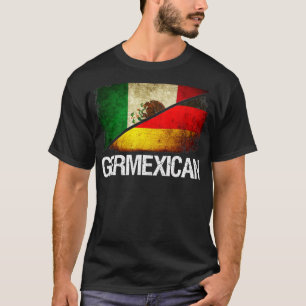 T-shirt Demi-allemand demi-drapeau mexicain Germexicaine H