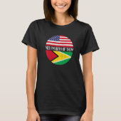 T-shirt Demi-Américain Demi-Guyanais Drapeau américain Her (Devant)