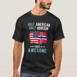 T-shirt Demi-Américain Demi-Norvégien