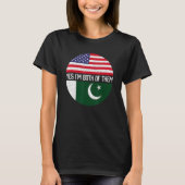 T-shirt Demi-Américain Demi-Pakistanais Drapeau Américain (Devant)