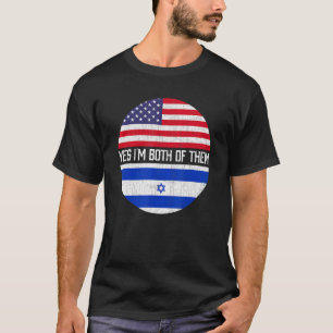 T-shirt Demi-Américain moitié Israël Drapeau Famille Hérit
