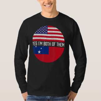 T-shirt Demi-Américain Samoan Usa Drapeau Patrimoine de la