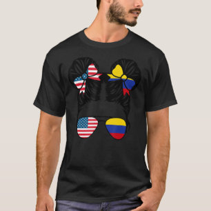 T-shirt Demi-Américaine Demi-Colombienne Fille USA Colombi