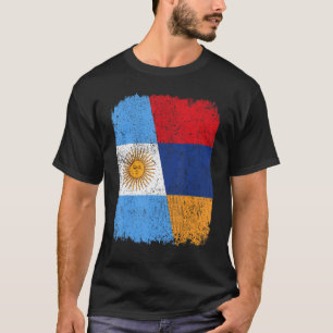 T-shirt Demi-Argentine moitié Arménienne Drapeau Héritage 