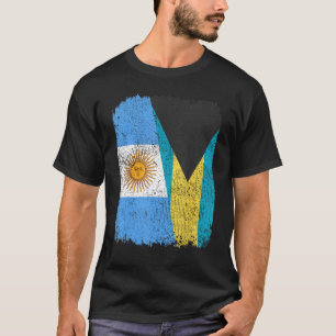 T-shirt Demi-Argentine Semi-Bahamian Drapeau Héritage Prid