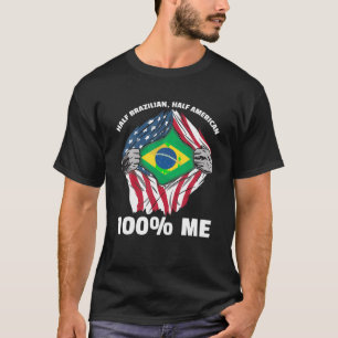 T-shirt Demi-Brésilien Demi-Américain 100 Me T Chemise