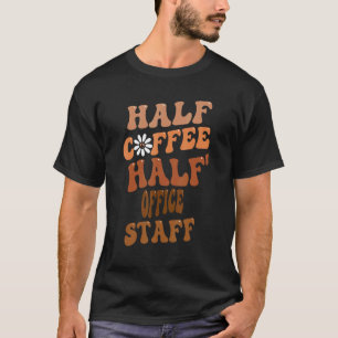 T-shirt Demi-café Demi-bureau Personnel Super Rétro Vintag
