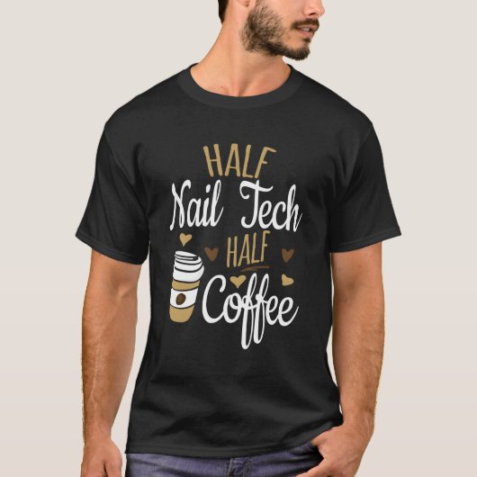 T-shirt Demi-café demi-ongle technologie (Devant)