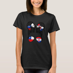 T-shirt Demi-chilienne moitié croate fille Chili enfant He