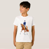 T-shirt demi-col pour enfants Ringer (Devant entier)