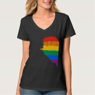 T-SHIRT DEMI DE COEUR D'ARC-EN-CIEL LAISSÉ - .PNG