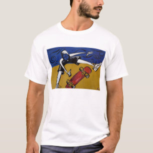 T-shirt Demi de patineur de tuyau par Doug LaRue