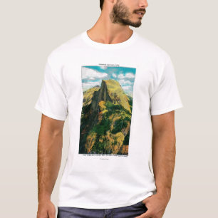 T-shirt Demi de repos de dôme et de nuage de point de