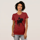 T-shirt Demi de silhouette de passage de dressage (Devant entier)