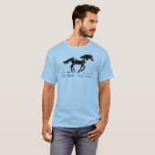 T-shirt Demi d'homme - demi de cheval (Devant entier)