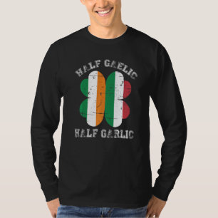 T-shirt Demi-gaélique demi-ail italien irlandais Saint Pat