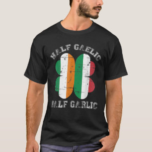 T-shirt Demi-gaélique demi-ail italien irlandais Saint Pat