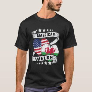 T-shirt Demi-gallois demi-chemise américaine Pays de Galle