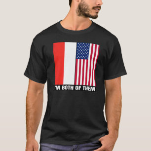T-shirt Demi-Indonésien Demi-Américain Indonésie Patrimoin