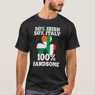 T-shirt Demi-Irlandais Half Italie Drôle St Patrick Jour S