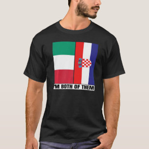 T-shirt Demi-Italien Demi-Croate Patrimoine Italia Croatie
