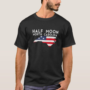 T-shirt Demi-lune Caroline du Nord USA Etat Amérique Voyag