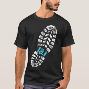 T-shirt Demi-Marathon 13 1 Miles Chaussure Print Couple Ma