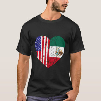 T-shirt Demi-Mexique Demi-racines américaines Hommes Femme