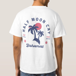 T-shirt Demi Moon Cay Bahamas Vintage Famille Vacances
