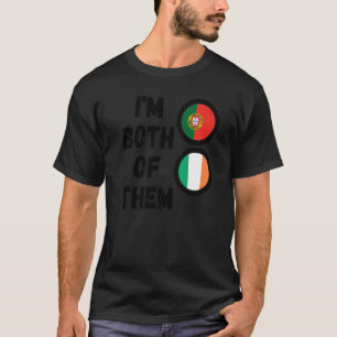T-shirt Demi-Portugais Moitié irlandais Racines Portugal &