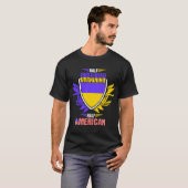 T-shirt Demi-shirt ukrainien mi-américain (Devant entier)