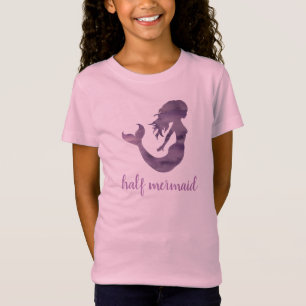 T-Shirt Demi-sirène violet rose