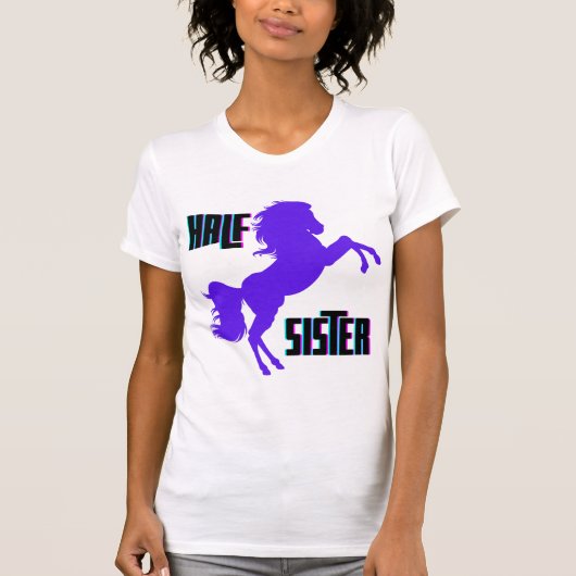 T-shirt Demi-Soeur Pony Violet frère (Devant)