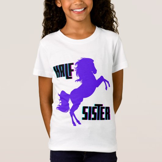 T-Shirt Demi-Soeur Pony Violet frère (Devant)