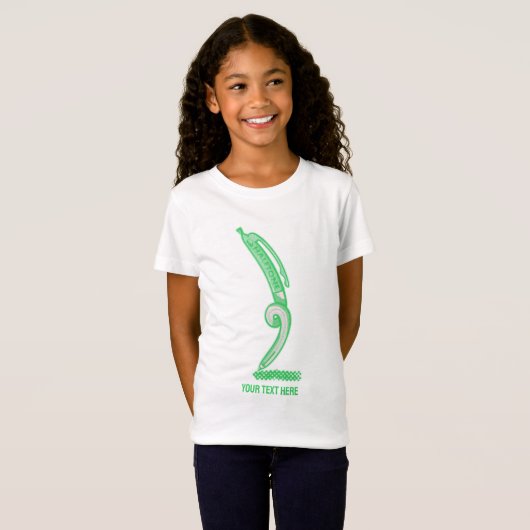 T-Shirt Demi-tons vert stylo pop art (Devant entier)