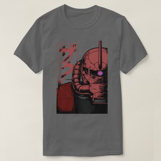 T-shirt Demi-visage de Zaku (Design devant)