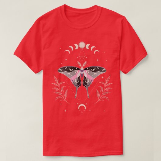 T-shirt Démigirl Luna Moth Celestial LGBT Pride Drapeau 1 (Design devant)