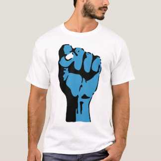 T-shirt démocrate blooded par bleu : poing