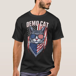 T-shirt Démocrate Chat Sans Enfant Dame Libérale Ellisée