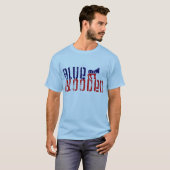 T-shirt démocrate de sang bleu. (Devant entier)