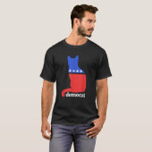 T-shirt Démocrate Funny Kitty Cat Graphic (Devant entier)