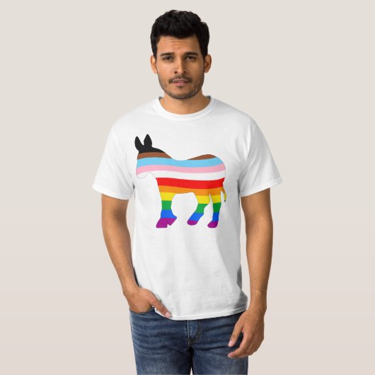 T-shirt Démocrate LGBTQ (Devant entier)