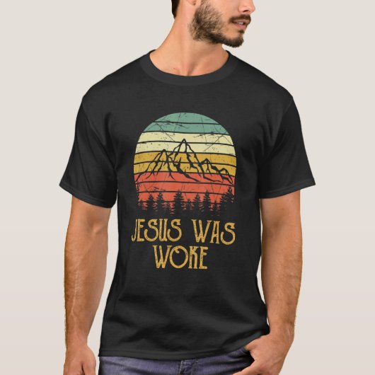 T-shirt Démocrate Libéral Jésus Était Réveillé Chrétien (Devant)