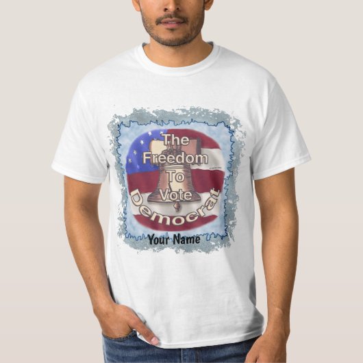 T-shirt Démocrate Liberté de voter (Devant)